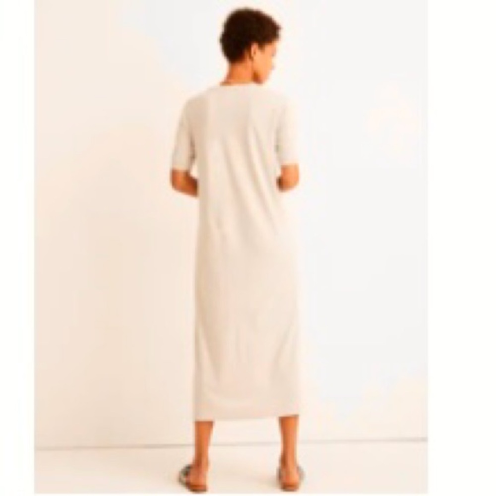 Madewell Mini Tee dress Light Beige midi length. Short sleeve Size XS